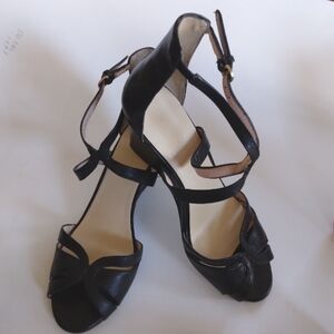Nine West Leather Wedge Heel Sandals
